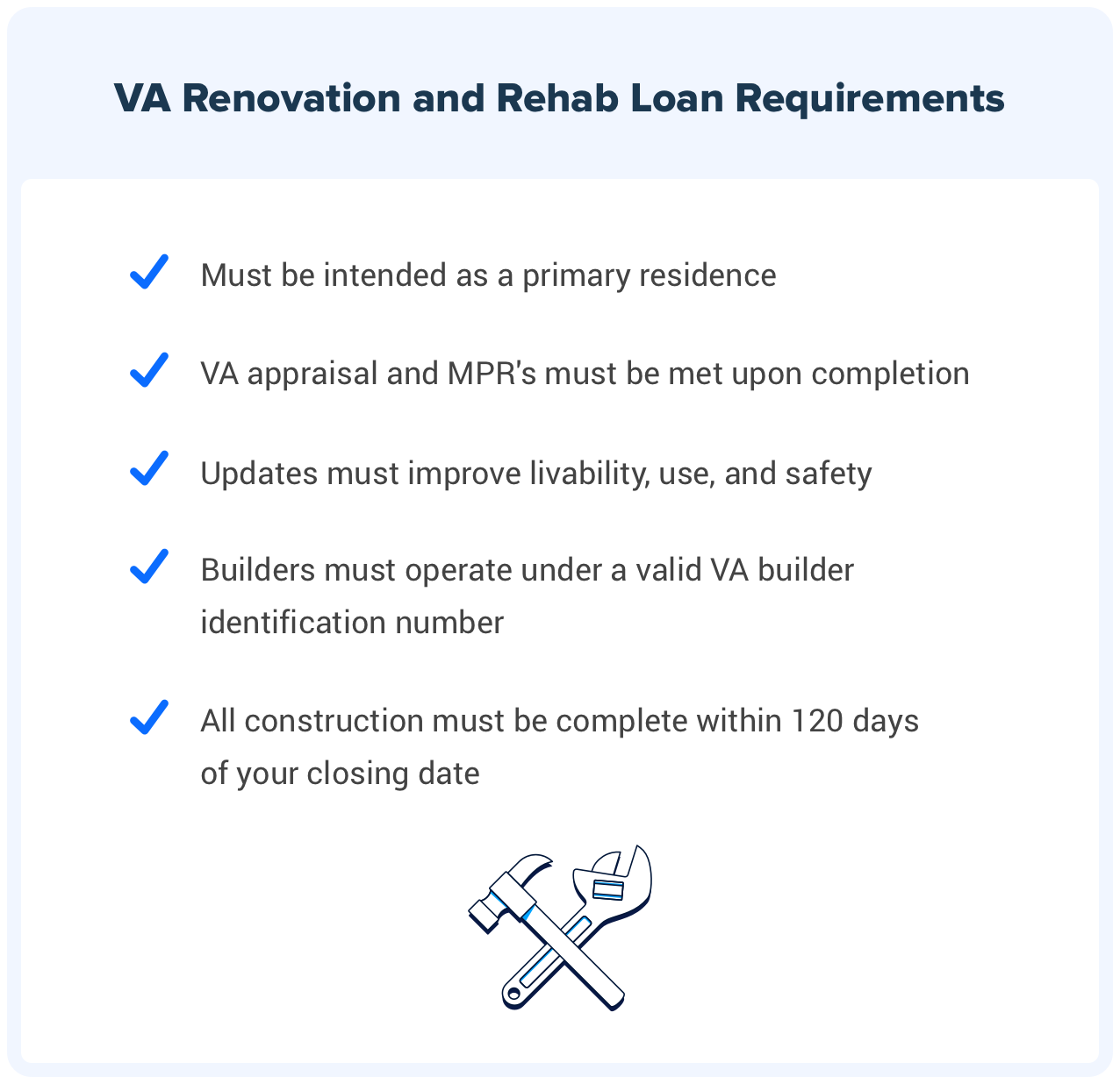 VA rehab and renovation loan requirements 