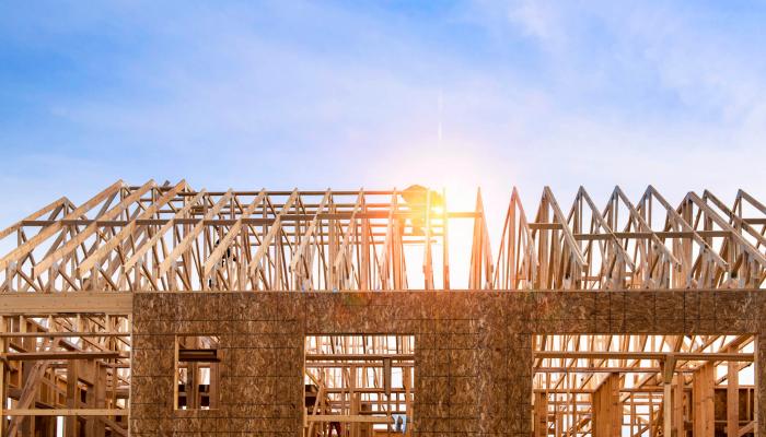 New home under construction using a VA loan.