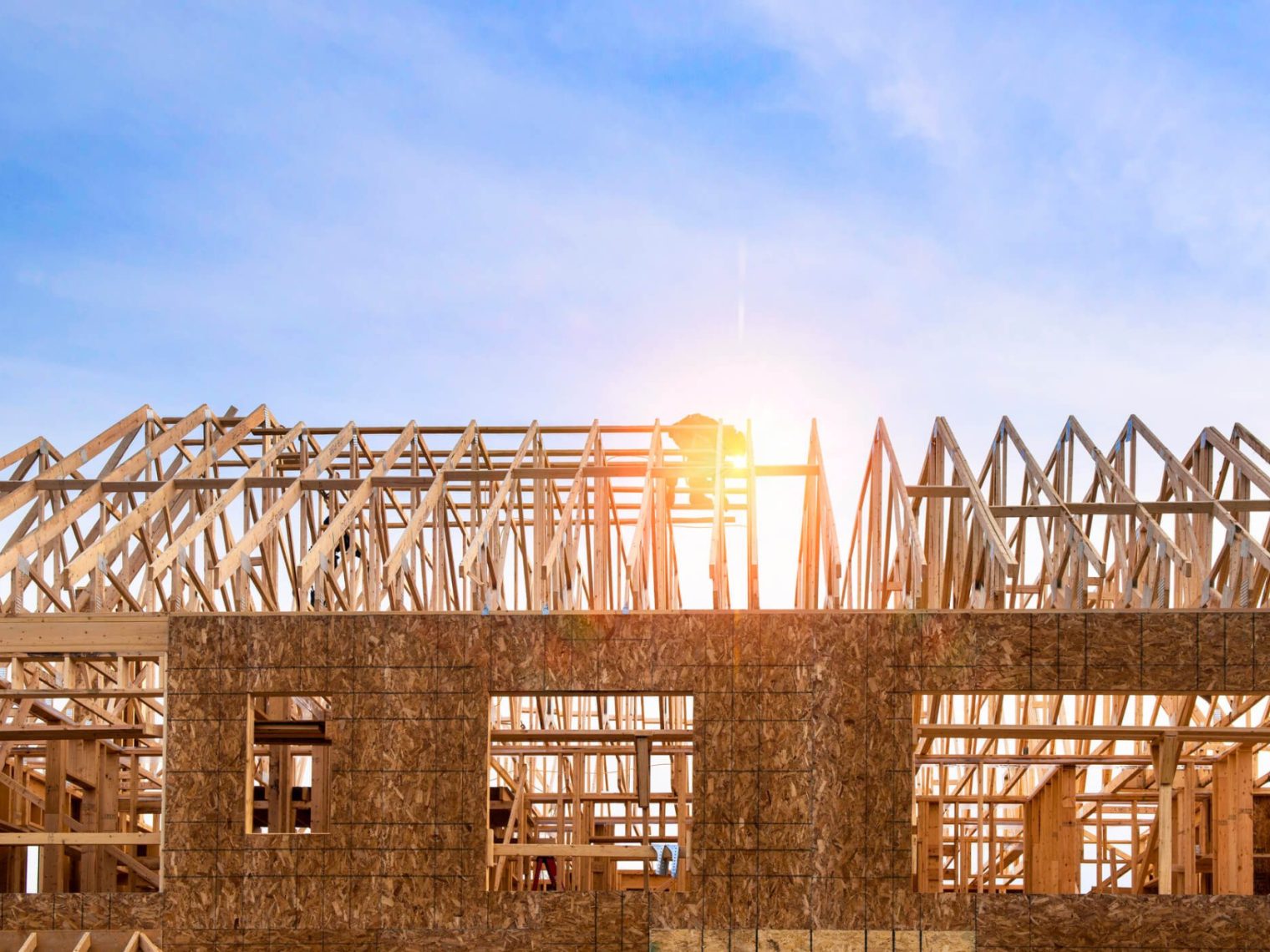 New home under construction using a VA loan.